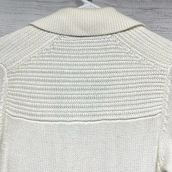 Express white button front shirt dress style Long line sweater cardigan size S - Picture 8 of 11